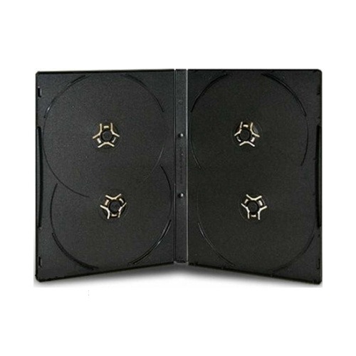 DVD Box 14 mm Black case for 4 discs glossy 1 DVD Box 14 mm Black case for 4 discs glossy