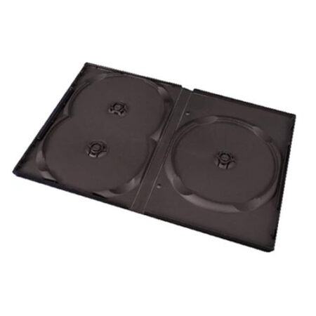 DVD Box 14 mm Black case for 3 discs glossy