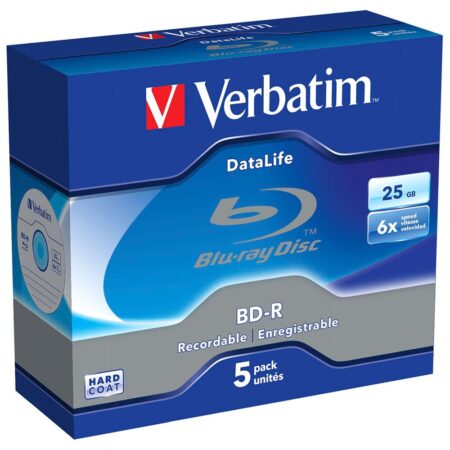 Диск Verbatim BD-R 50 GB упаковка 5шт. Кожен диск упакований окремо. Ціна за 1 диск